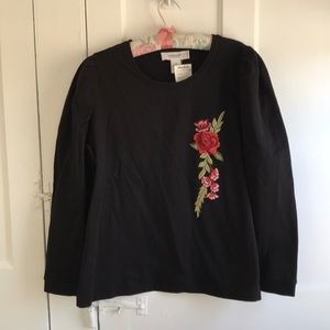 Black embellished sweatshirt